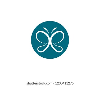 Butterfly logo template vector icon illustration