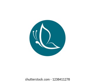 Butterfly logo template vector icon illustration