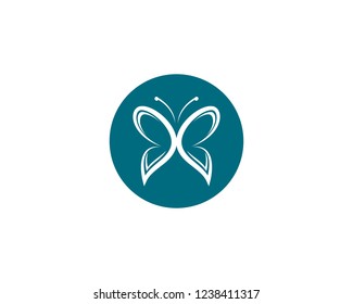 Butterfly logo template vector icon illustration