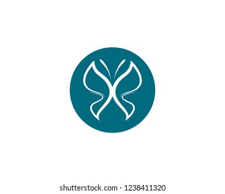 Butterfly logo template vector icon illustration
