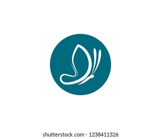 Butterfly logo template vector icon illustration