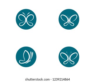 Butterfly logo template vector icon illustration