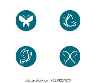 Butterfly logo template vector icon illustration
