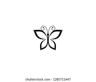 Butterfly logo template vector icon illustration