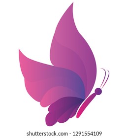 Butterfly logo template vector icon illustration