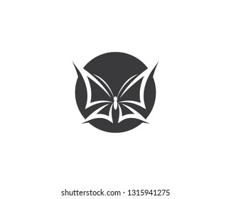 Butterfly logo template vector icon illustration
