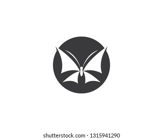 Butterfly logo template vector icon illustration