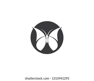 Butterfly logo template vector icon illustration