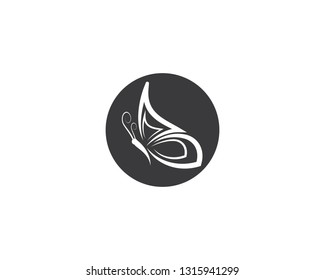 Butterfly logo template vector icon illustration