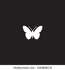 Butterfly Logo Template Vector icon design. Black Background