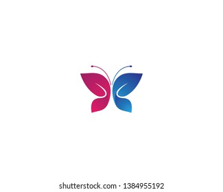 Butterfly logo template vector icon