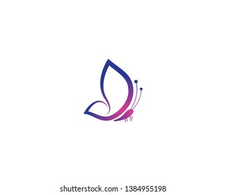Butterfly logo template vector icon