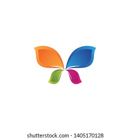 Butterfly logo template vector icon illustration