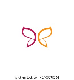 Butterfly logo template vector icon illustration