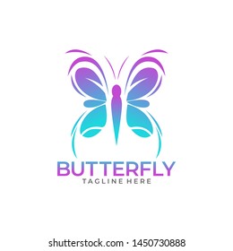 Butterfly Logo Template Vector Icon Illustration