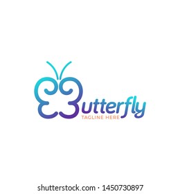 Butterfly Logo Template Vector Icon Illustration