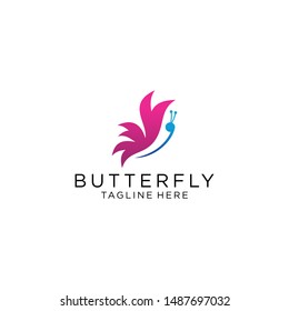 Butterfly logo template vector icon illustration