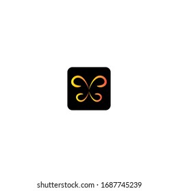 Diseño de icono vectorial de plantilla de logotipo de mariposa