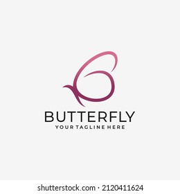 Butterfly Logo Template Vector Icon Illustration
