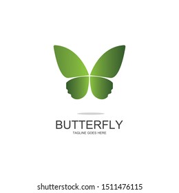 butterfly logo template vector illustration