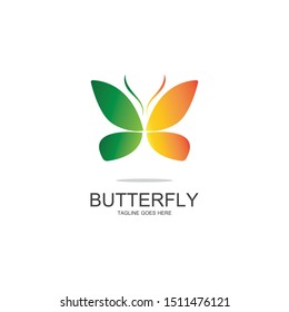 butterfly logo template vector illustration