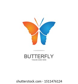 butterfly logo template vector illustration