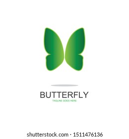 butterfly logo template vector illustration