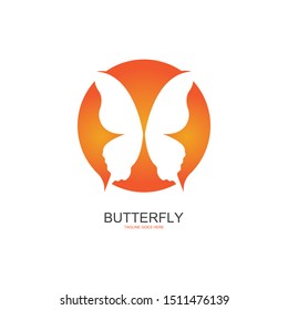 butterfly logo template vector illustration