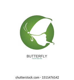 butterfly logo template vector illustration