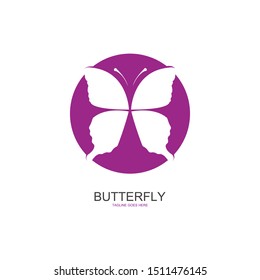 butterfly logo template vector illustration