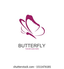 butterfly logo template vector illustration