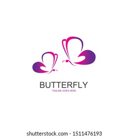 butterfly logo template vector illustration