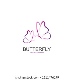 butterfly logo template vector illustration