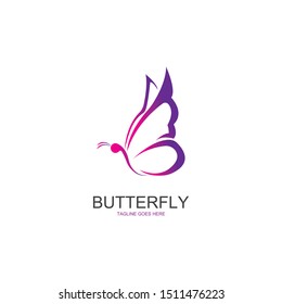 butterfly logo template vector illustration