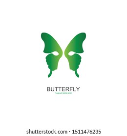butterfly logo template vector illustration