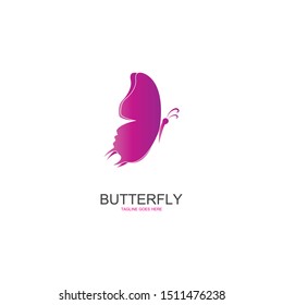 butterfly logo template vector illustration