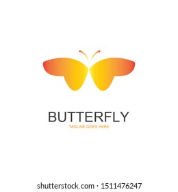 butterfly logo template vector illustration