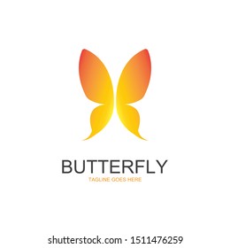 butterfly logo template vector illustration