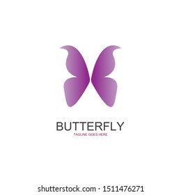 butterfly logo template vector illustration