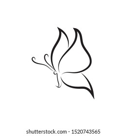 butterfly logo template vector illustration