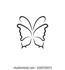 butterfly logo template vector illustration