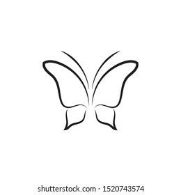 butterfly logo template vector illustration