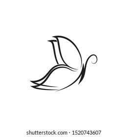 butterfly logo template vector illustration