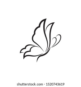 butterfly logo template vector illustration