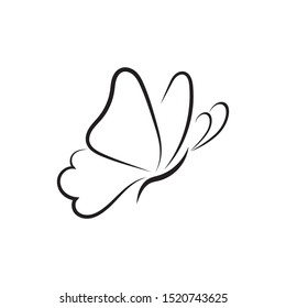 butterfly logo template vector illustration