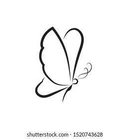 butterfly logo template vector illustration