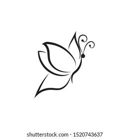 butterfly logo template vector illustration