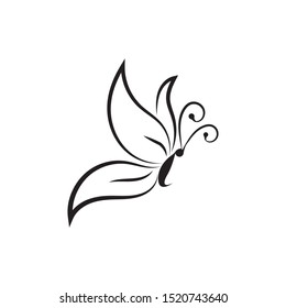 butterfly logo template vector illustration