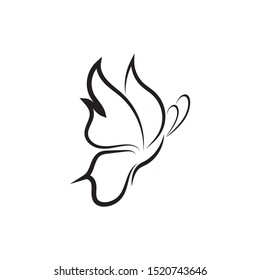 butterfly logo template vector illustration