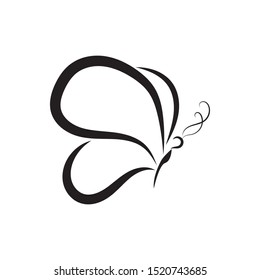 butterfly logo template vector illustration